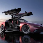 DeLorean Alpha5 Plaid Buka Inden Coupe Listrik Gullwing 100 kWh